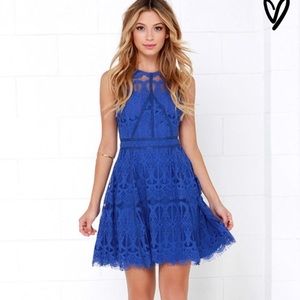 Lulus blue lace dress